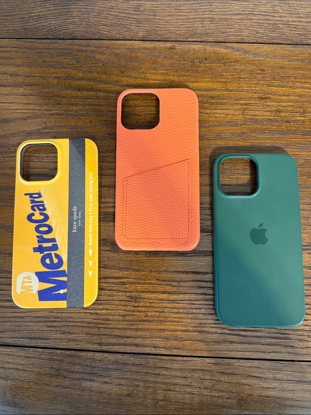 Apple Silicone iPhone Case in Deep Green , orange and yellow and blue